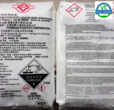 XÚT HẠT ĐÀI LOAN 99% - NAOH SODIUM HYDROXIDE