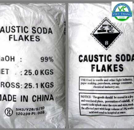 XÚT VẢY NAOH 99% TRUNG QUỐC - CAUSTIC SODA FLAKES