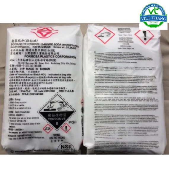 XÚT HẠT ĐÀI LOAN 99% - NAOH SODIUM HYDROXIDE