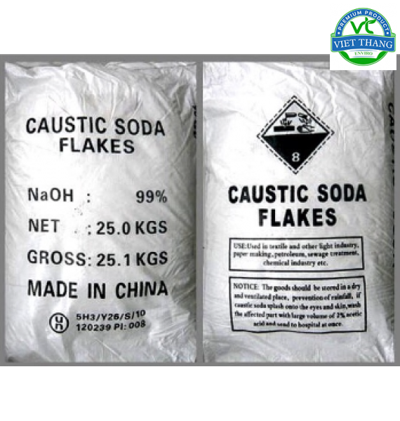 XÚT VẢY NAOH 99% TRUNG QUỐC - CAUSTIC SODA FLAKES